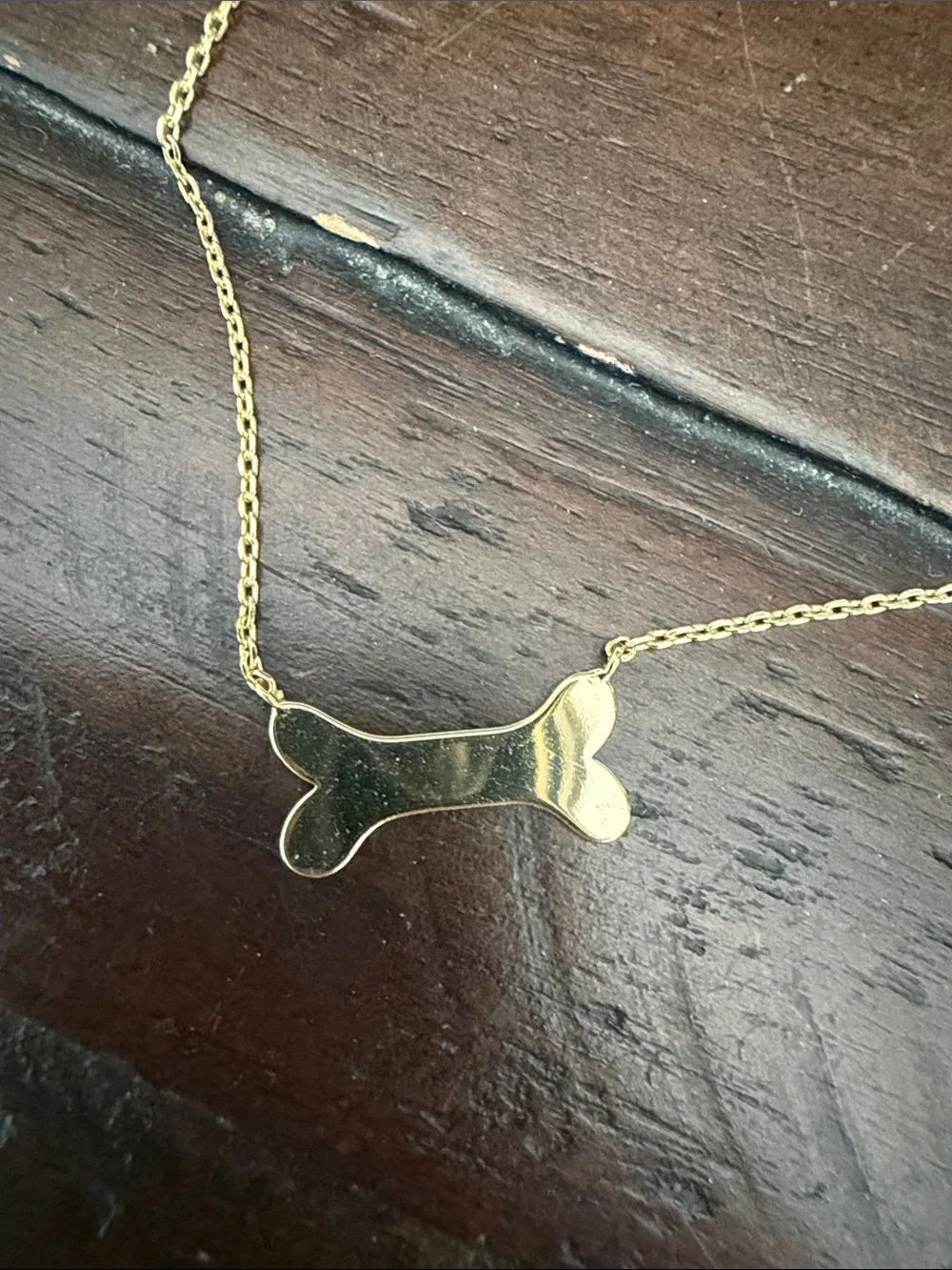 Rae Dunn Dog Bone Necklace